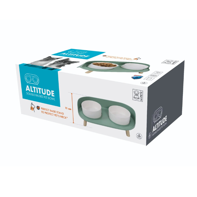 Comedero Doble Elevado Altitude M-Pets - Imagen 4