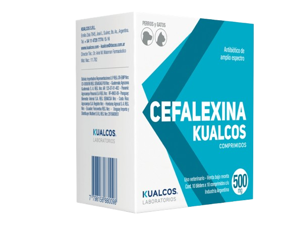 Cefalexina Kualcos – 500mg x Tira
